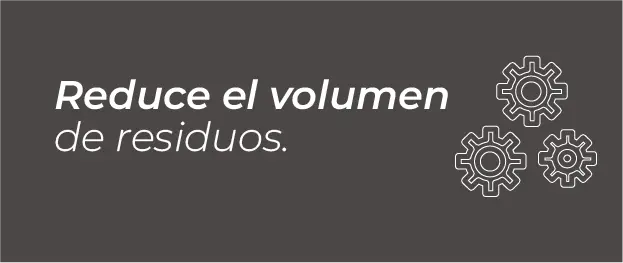Reduce el volumen de residuos